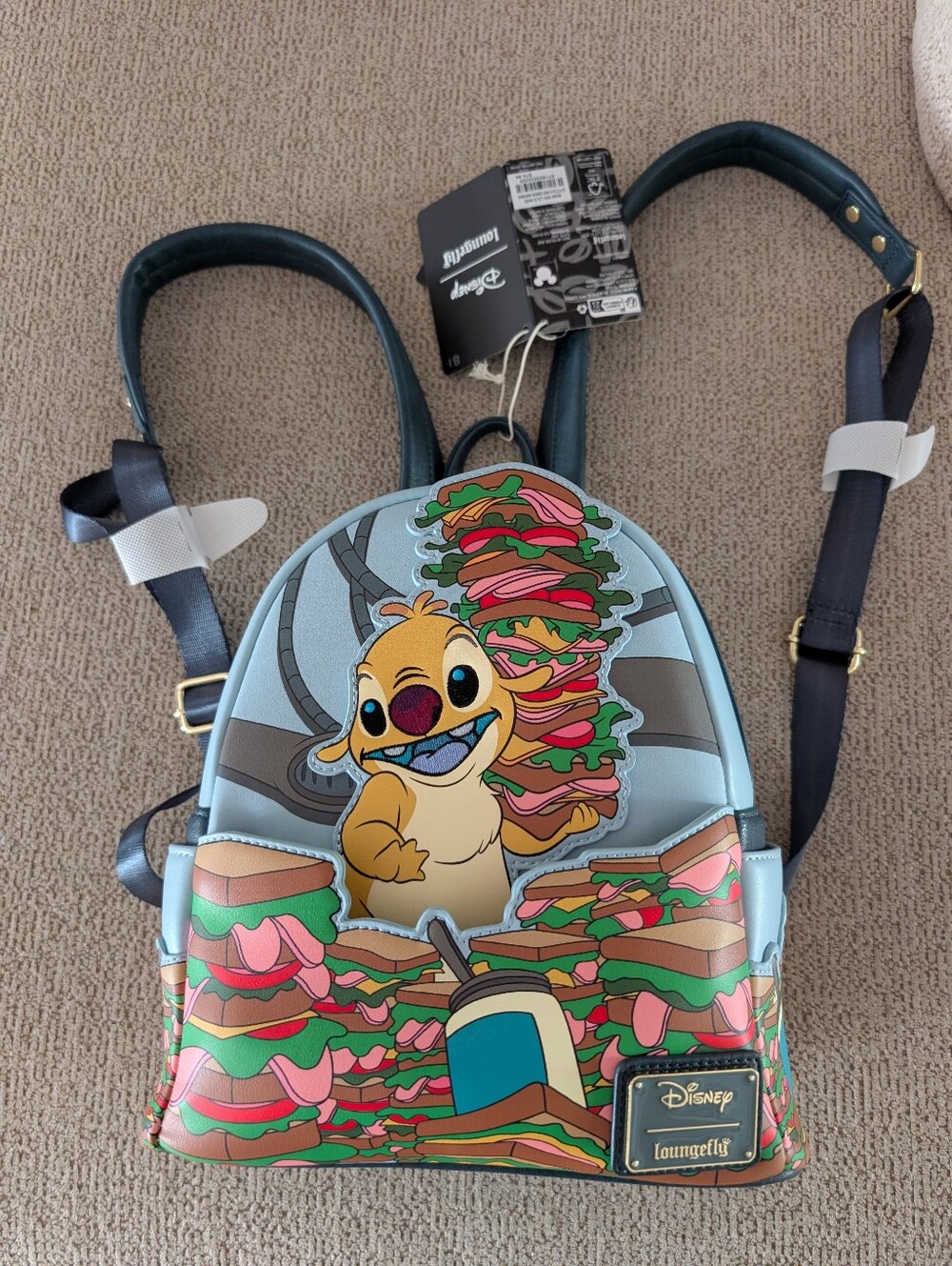 New With Tags Disney Loungefly Lilo And Stitch BAM Reuben Backpack.